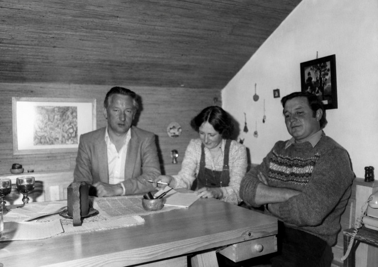 Raimund Schupfner - 1981 Redaktionssitzung Links der Ache
