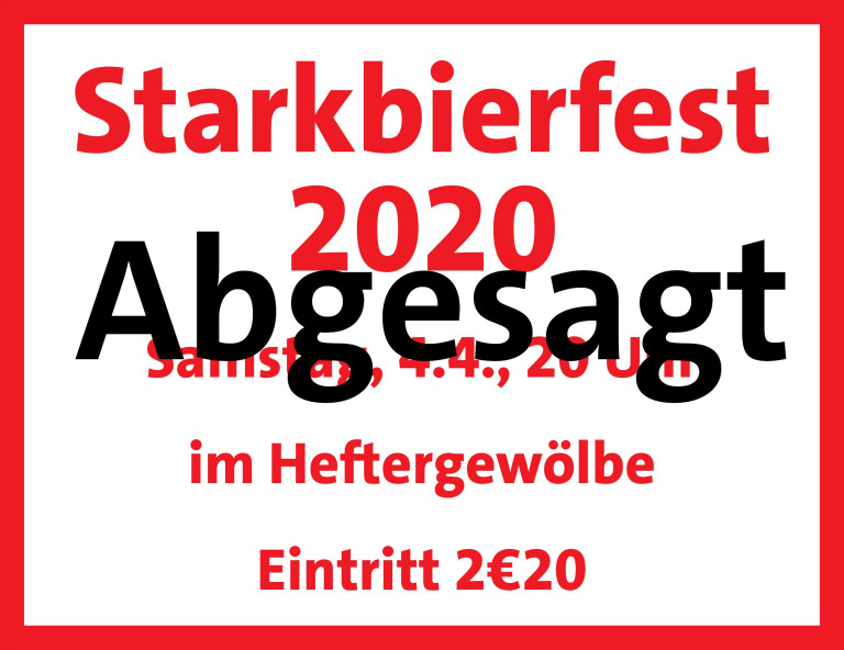 Starkbierfest abgesagt